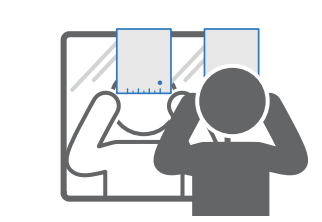 Measuring the IPD in front of a mirror