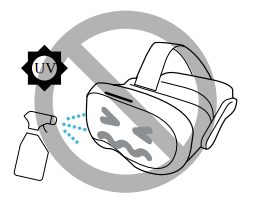 Don't spray directly on the headset