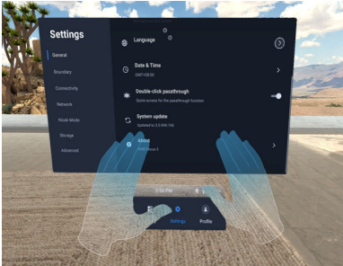 Floating hands in the UI